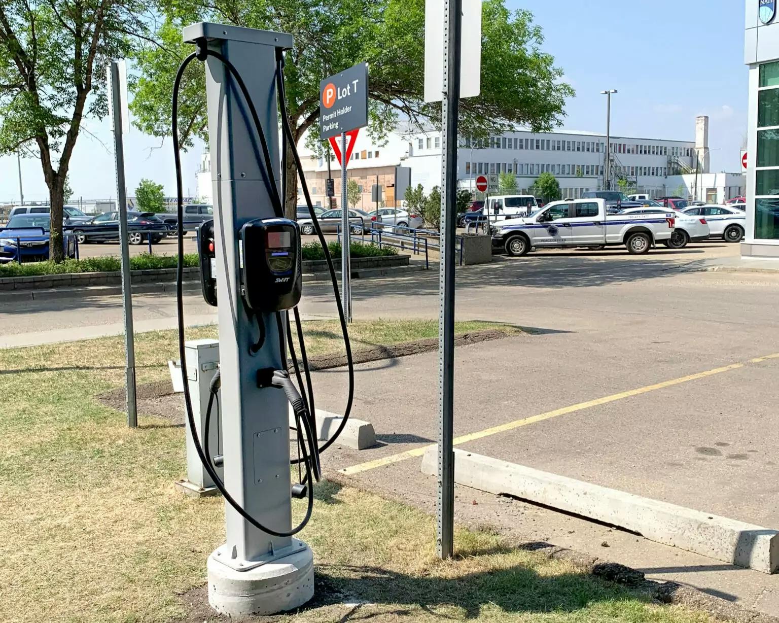 A SWIFT CHARGE EV CHARGING STATION